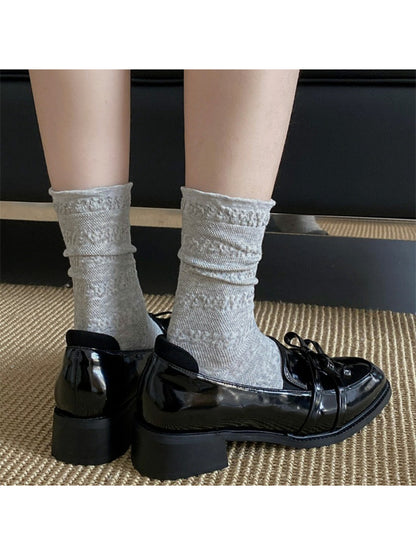 Rufia - Soft Textured Knit Crew Socks