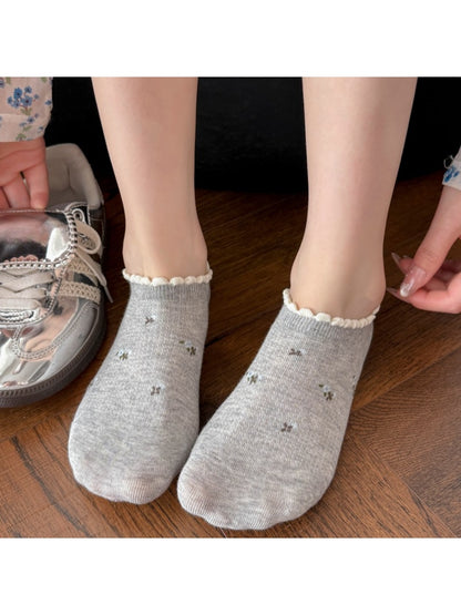 Rufia - Sweet Floral Low-Cut Women's No-Show Socks