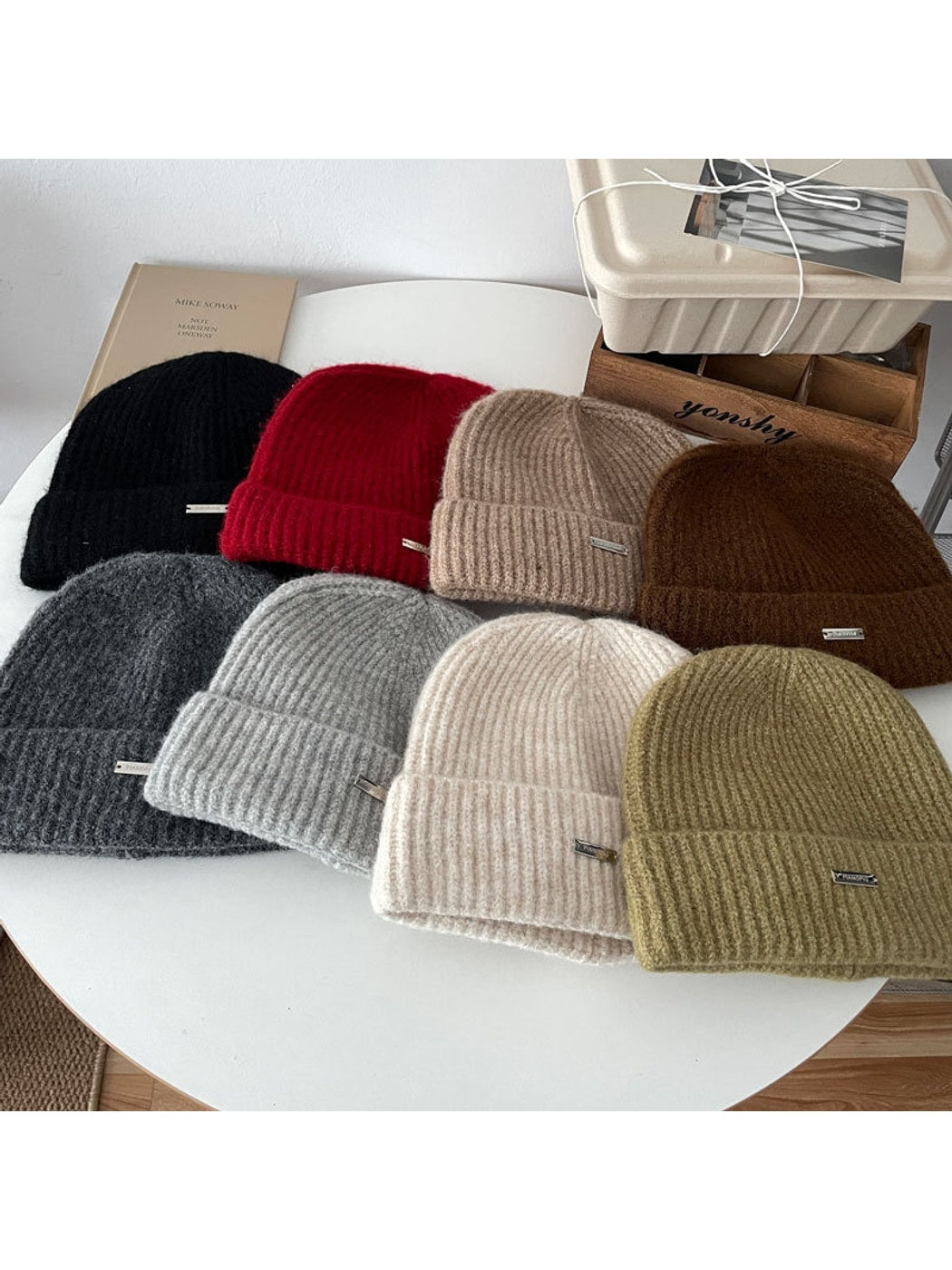 Haila - Clean Ribbed Round Crown Winter Beanie