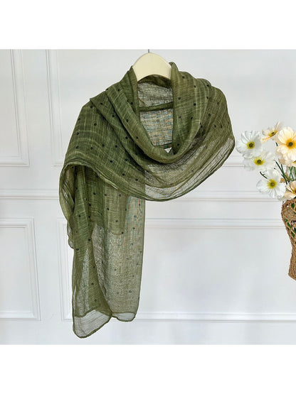 Scarvii - Vintage Polka Dot Long Rectangular Scarf