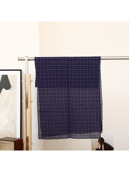Scarvii - Vintage Plaid Layering Rectangular Scarf