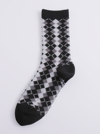 Rufia - Vintage Black-White Winter Socks