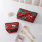 Cosbai - Floral Print Handheld Cosmetic Pouch Bag