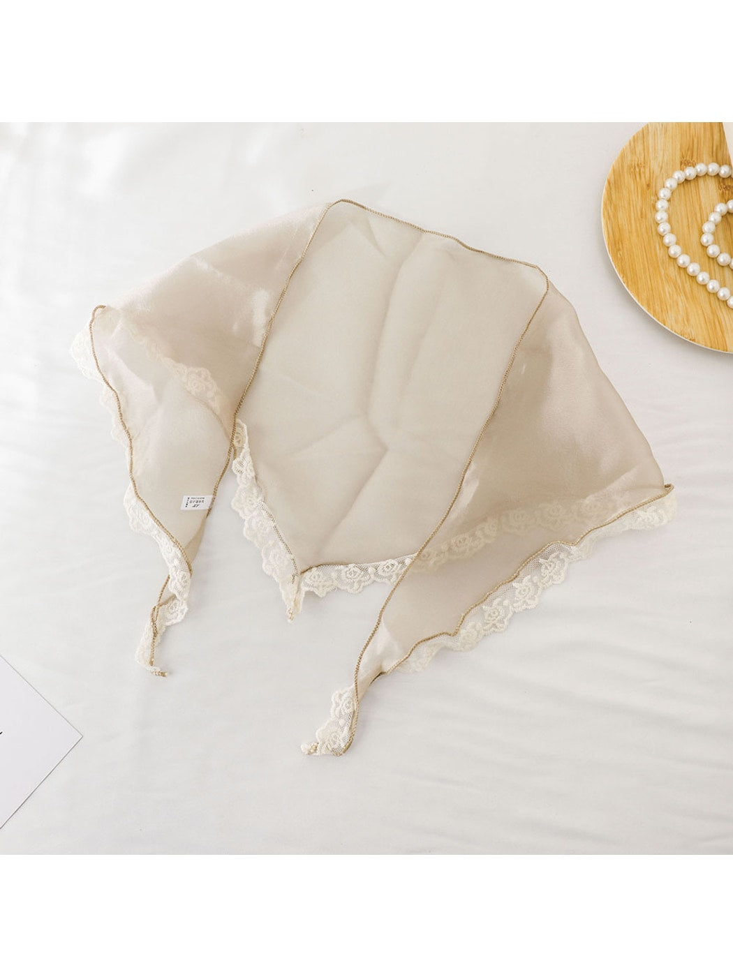 Scarvii - Lace Edge Vintage Style Triangle Bandana
