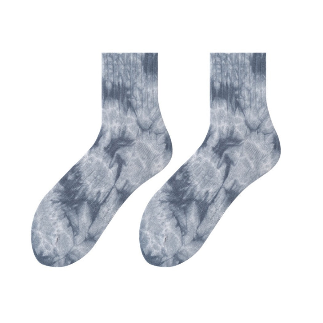 Rufia - Unisex Tie-Dye Mid-Calf Socks - Trendy & Comfort
