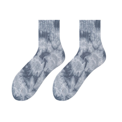 Rufia - Unisex Tie-Dye Mid-Calf Socks - Trendy & Comfort