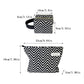 Cosbai Zigzag Print Zip Pouch angled to show front and side with zigzag pattern