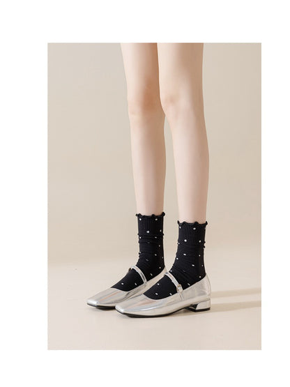 Rufia - Polka Dot Lettuce-Edge Crew Socks product image 10