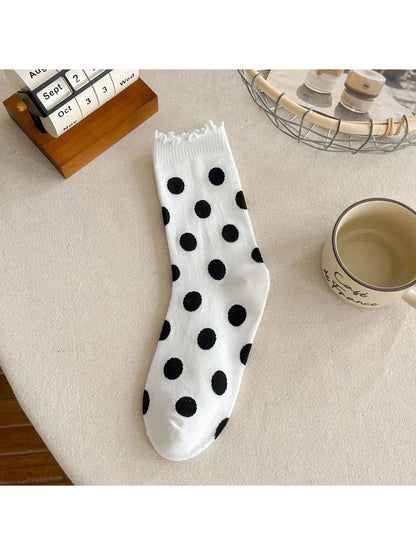 Rufia - Polka Dot Ribbed Crew Socks product image 4