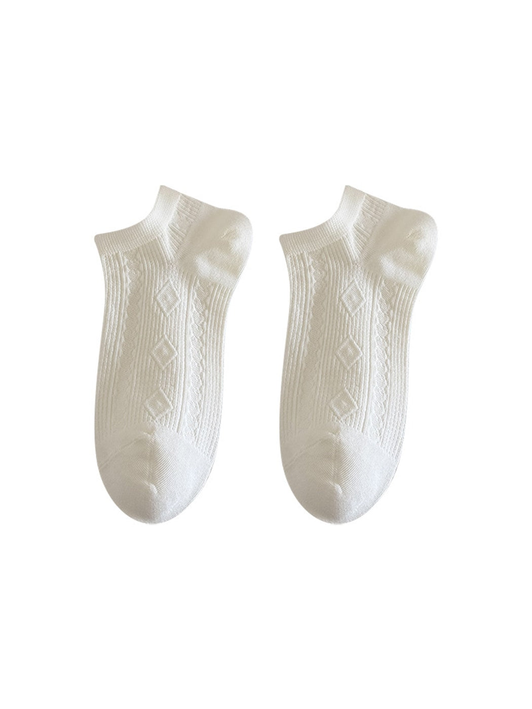 Rufia - Elegant White Women's No-Show Socks