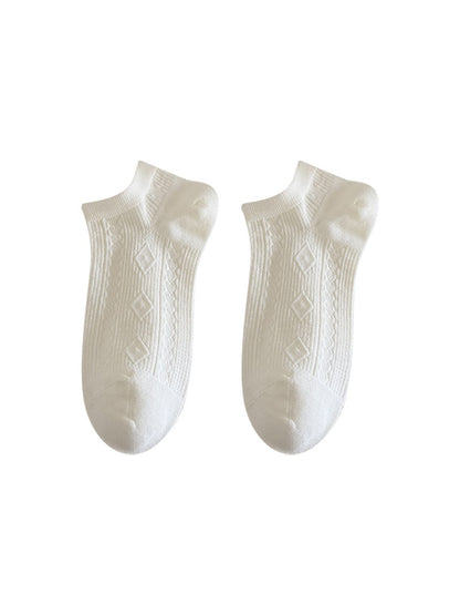Rufia - Elegant White Women's No-Show Socks