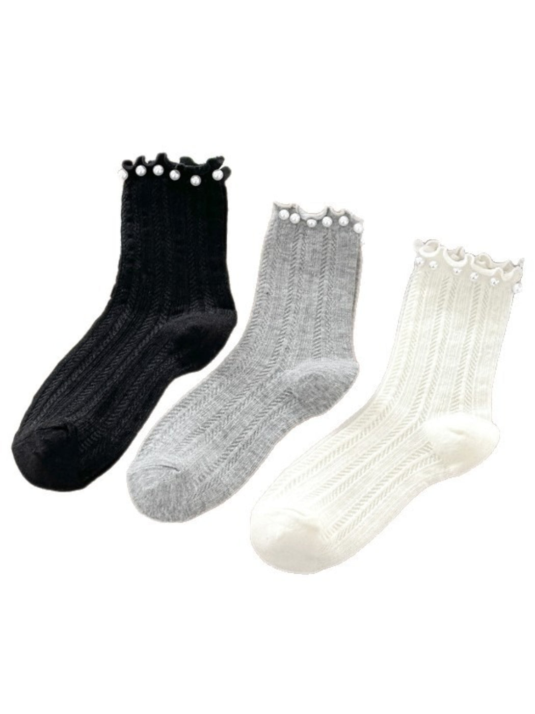 Rufia - Ribbed Stripe Crew Socks product image 1