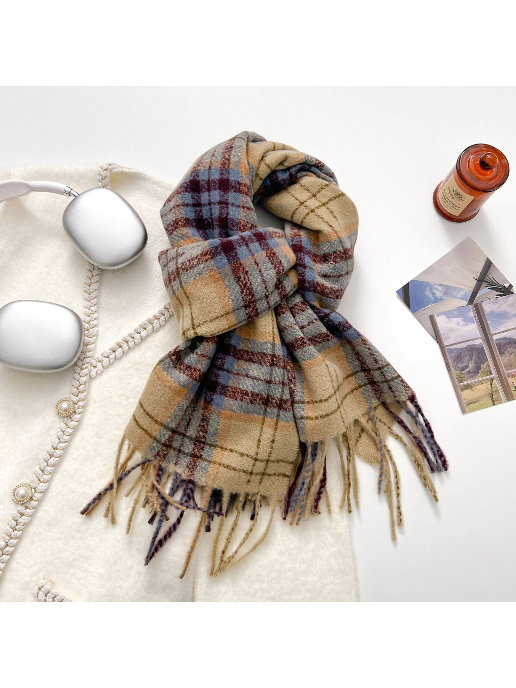 Scarvii - Classic Checkered Cozy Winter Scarf