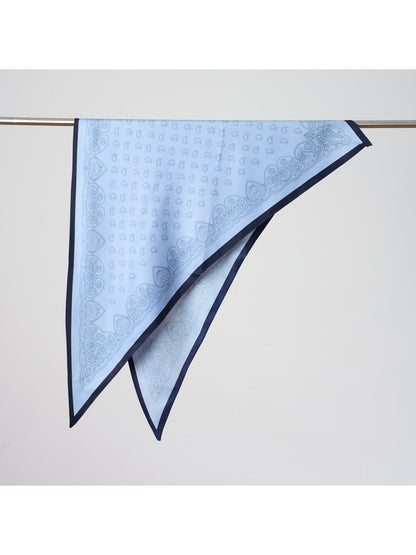 Scarvii - Paisley Print Contrast Trim Triangle Bandana
