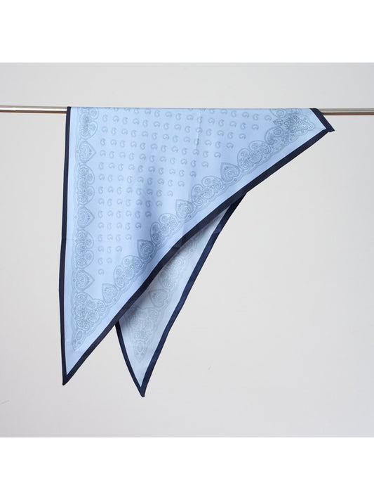 Scarvii - Paisley Print Contrast Trim Triangle Bandana