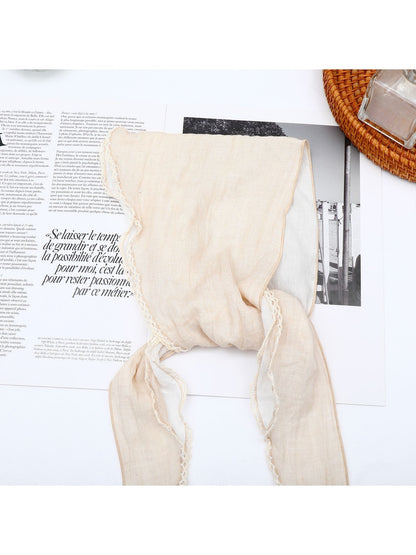 Scarvii - Muted Lace Trim Triangle Bandana