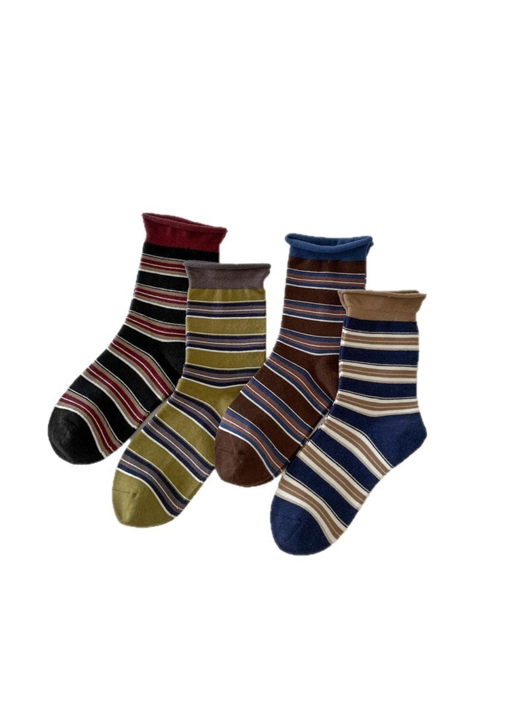 Rufia - Retro Multi Stripe Everyday Crew Socks product image 1