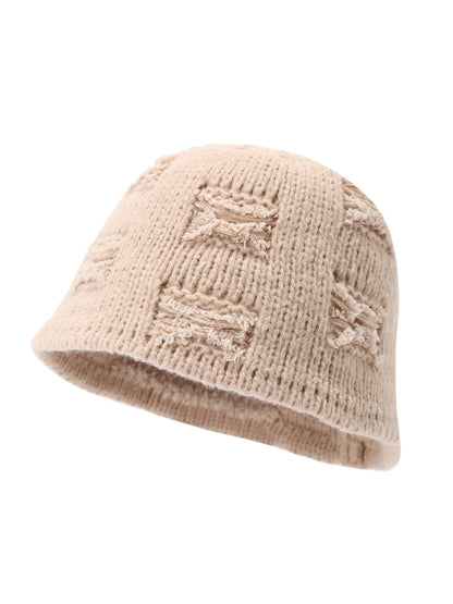 Haila - Textured Knit Bucket Hat
