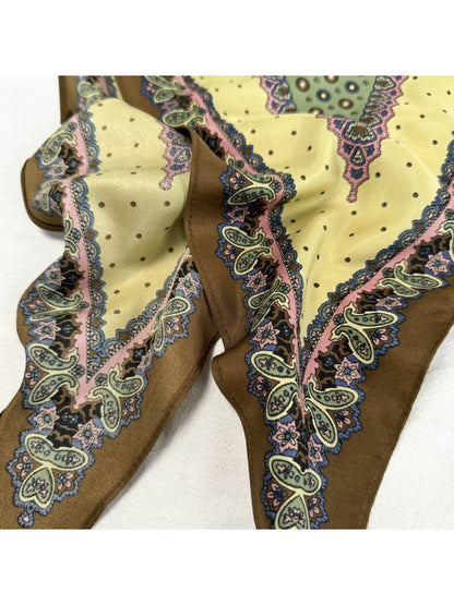 Scarvii - Paisley Border Print Triangle Scarf