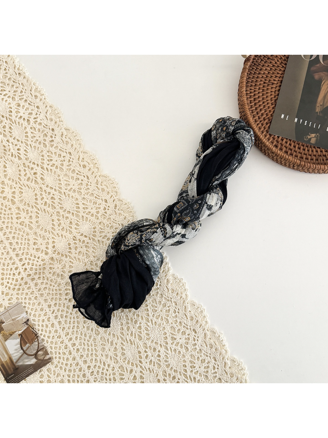 Scarvii - Ornate Paisley Style Crinkle Scarf