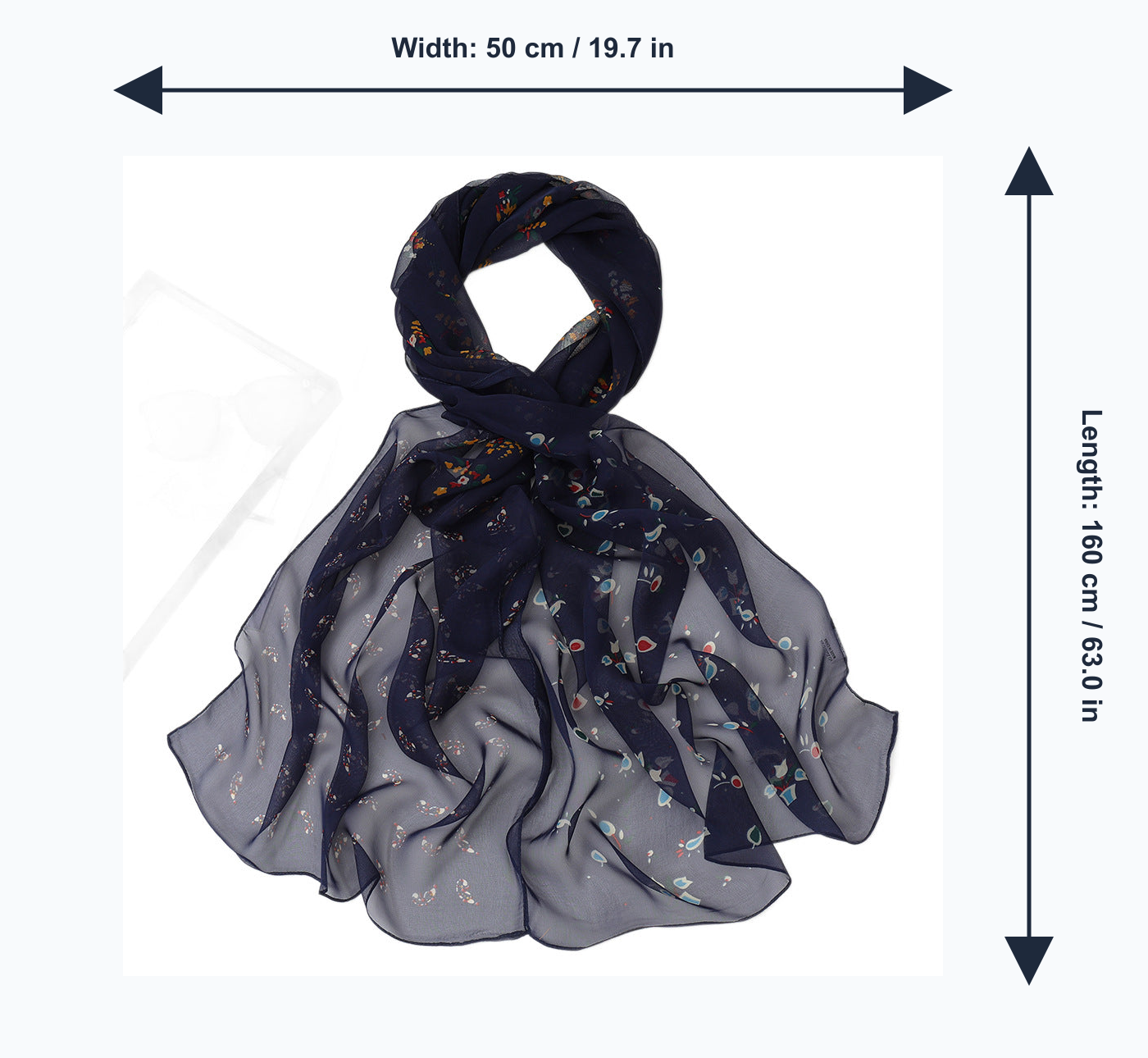 Multicolor product size and weight guide