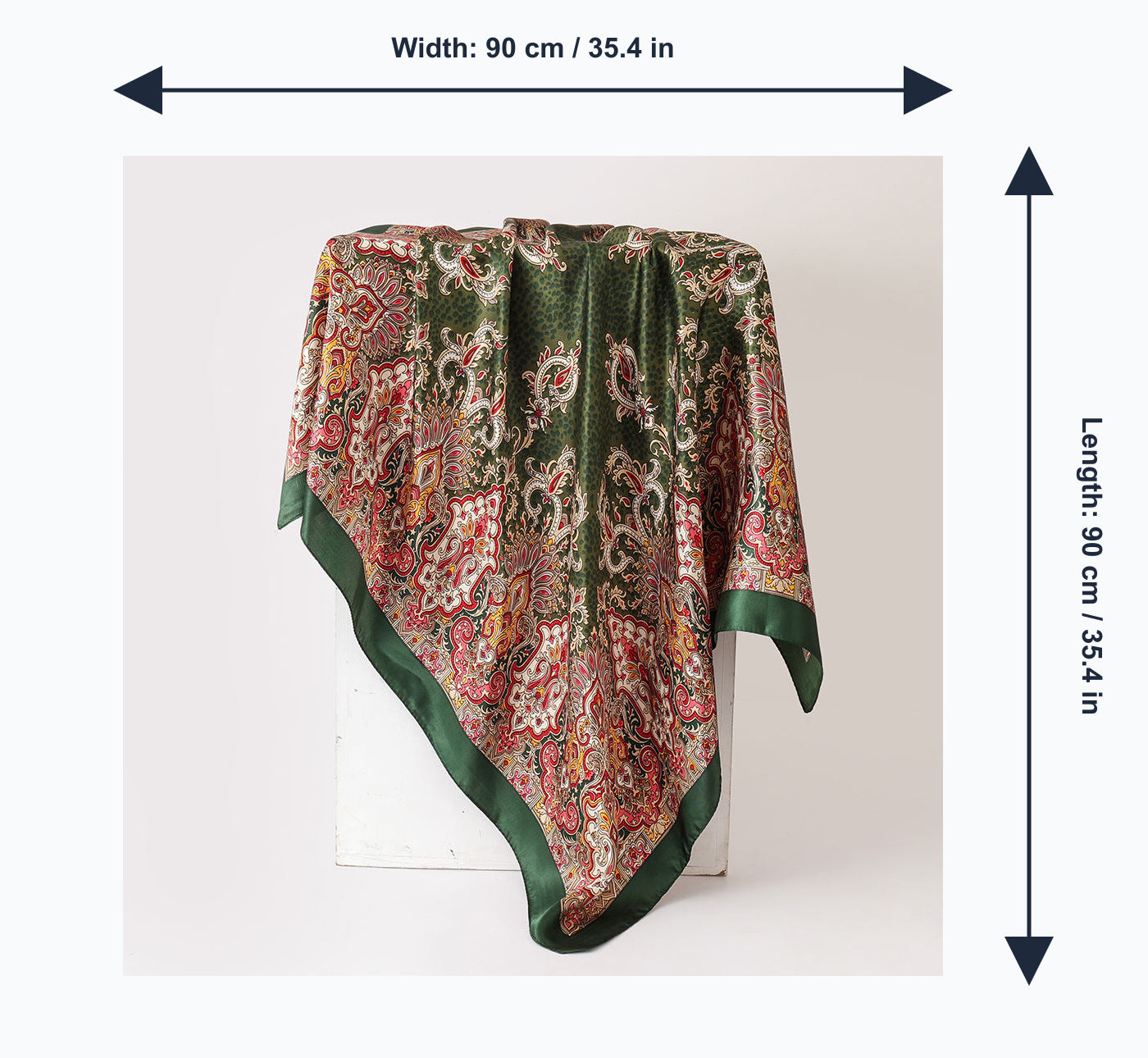 Multicolor product size and weight guide