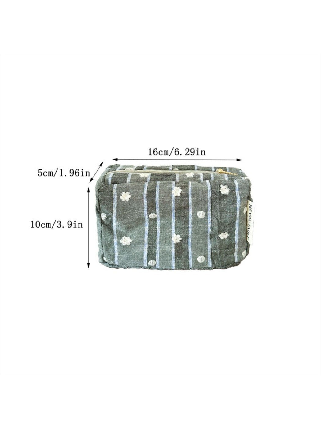 Cosbai Soft Stripe Organizer Bag displayed standing upright