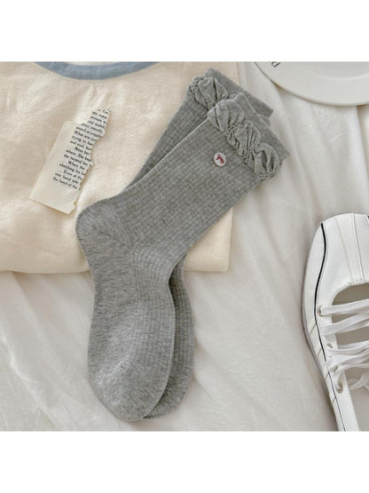 Rufia - Sweet Bow Detail Ruffle Crew Socks