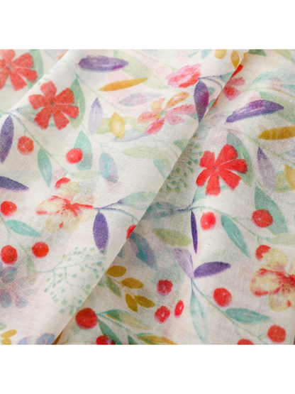 Spring meadow floral scarf print detail