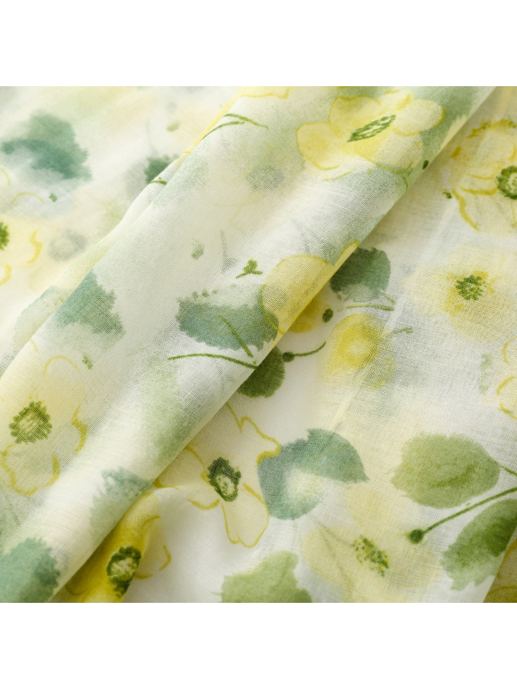 Mint watercolor floral scarf print detail