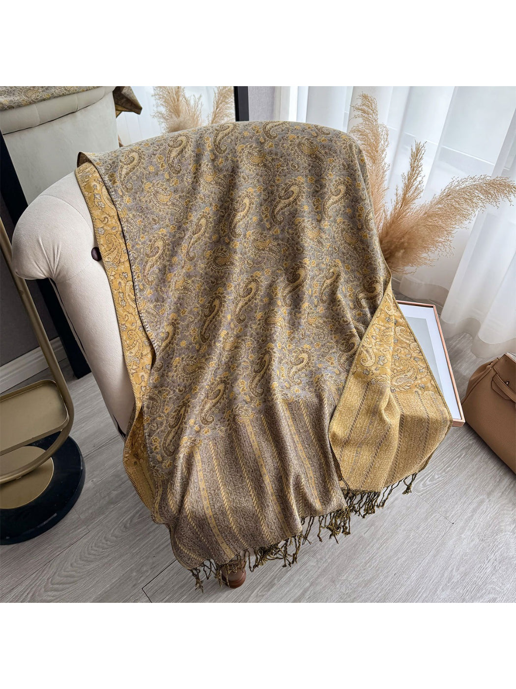 Scarvii - Classic Paisley Fringe Shawl Scarf