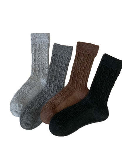 Rufia - Cable Knit Mid-Calf Socks