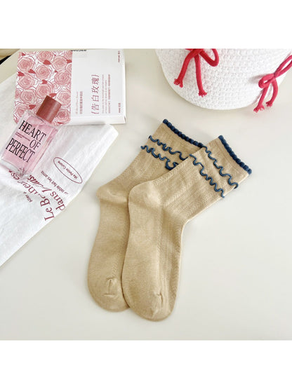 Rufia Wavy Trim Retro Crew Socks product image 5