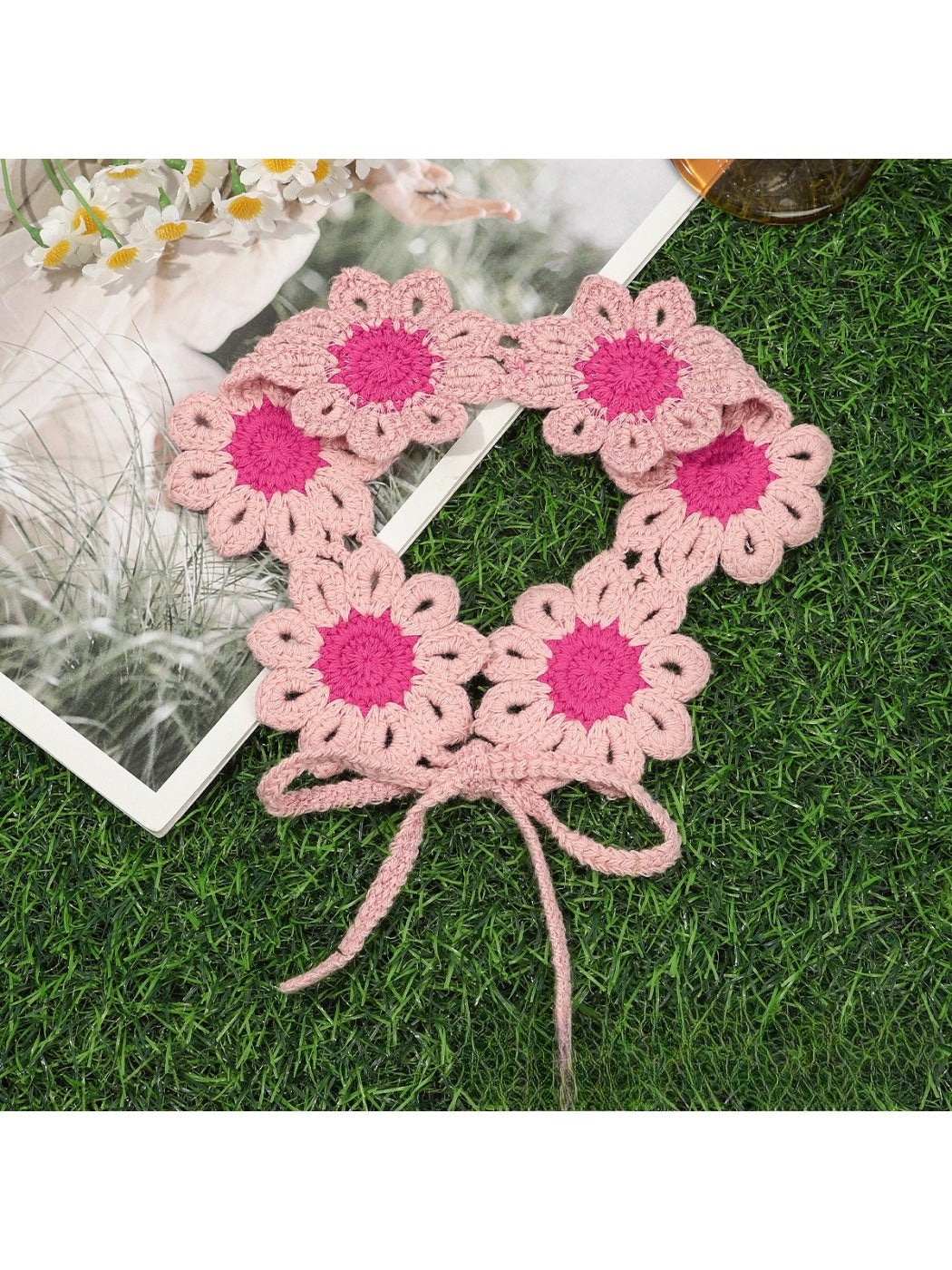 Scarvii Crochet Daisy Flower Headband