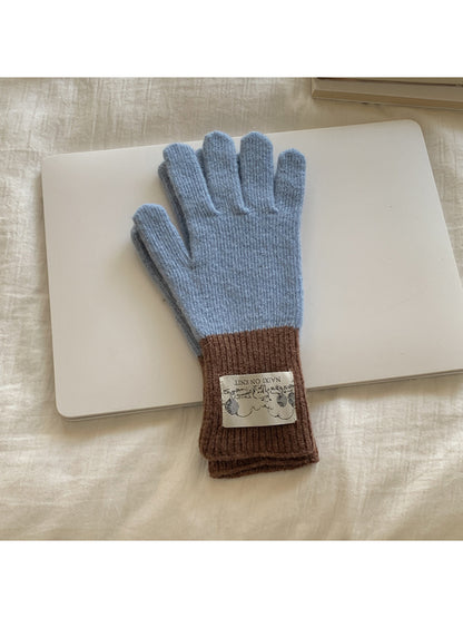 Gloving - Colour Block Soft Knit Winter Gloves