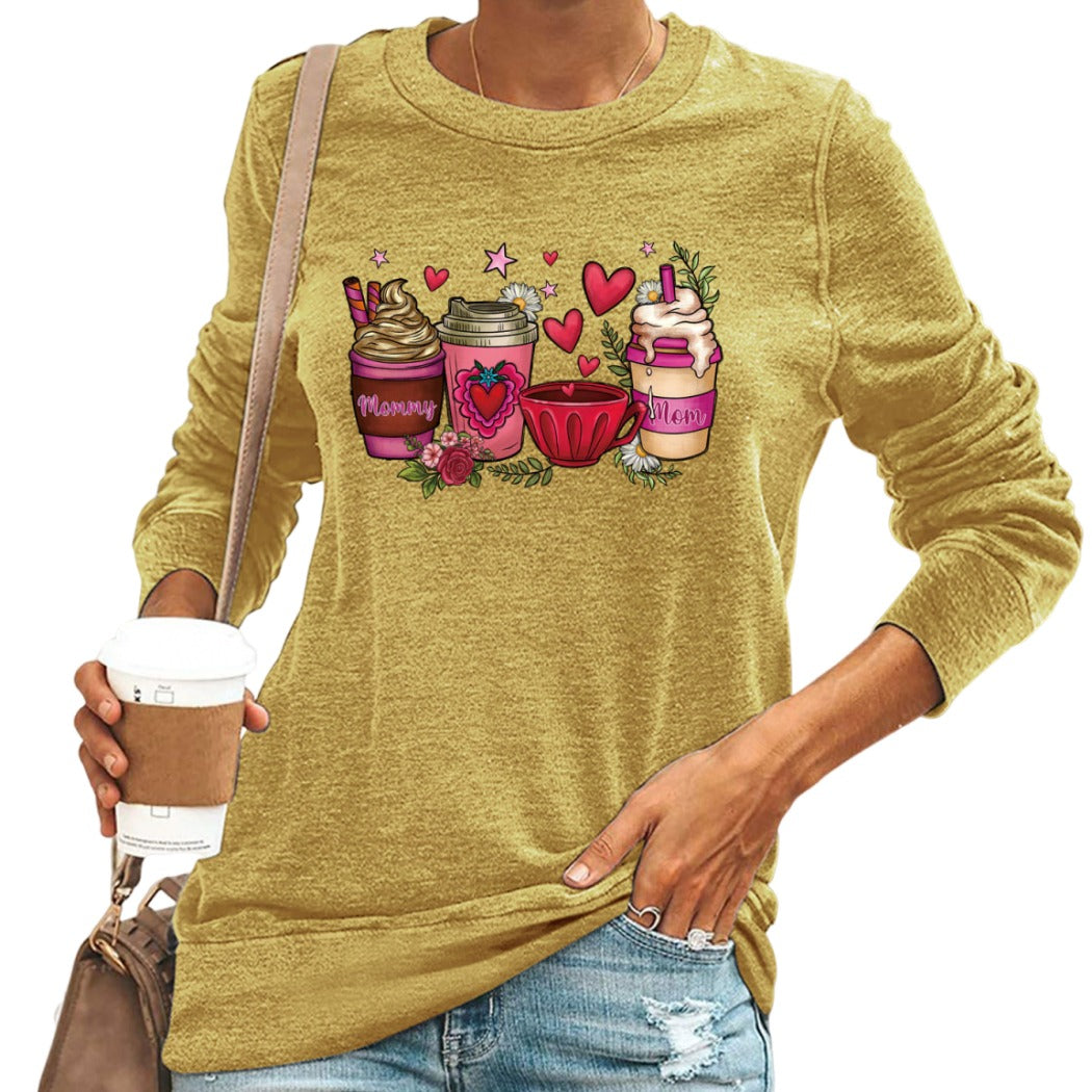 Teesher - Pink Milk Tea Print Tee - Casual Chic