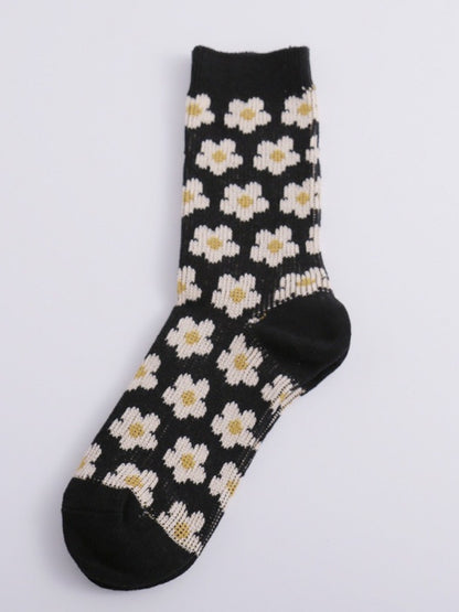 Rufia - Vintage Black-White Winter Socks
