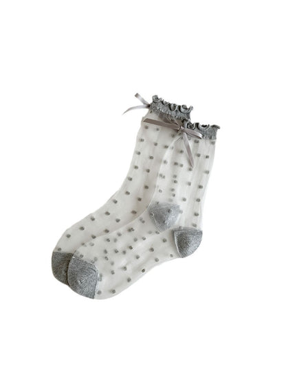Rufia - Sweet Bow Detail Sheer Socks