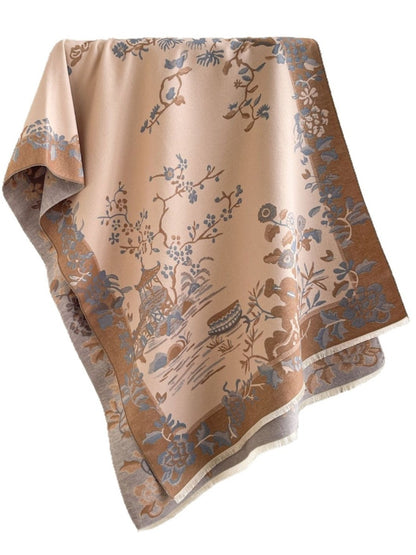 Scarvii - Vintage Floral Print Scarf & Shawl