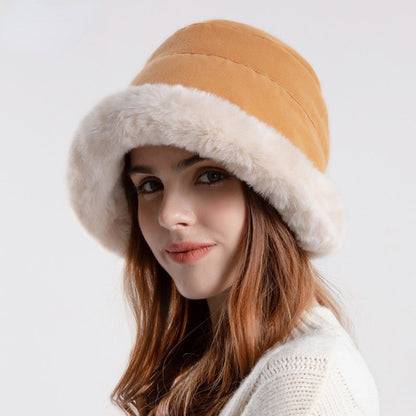 Haila - Winter Furry Bucket Hat - Red - product image