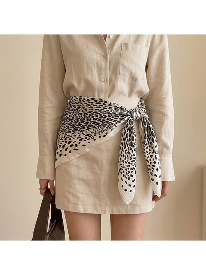 Scarvii - Fashion Leopard Print Square Scarf