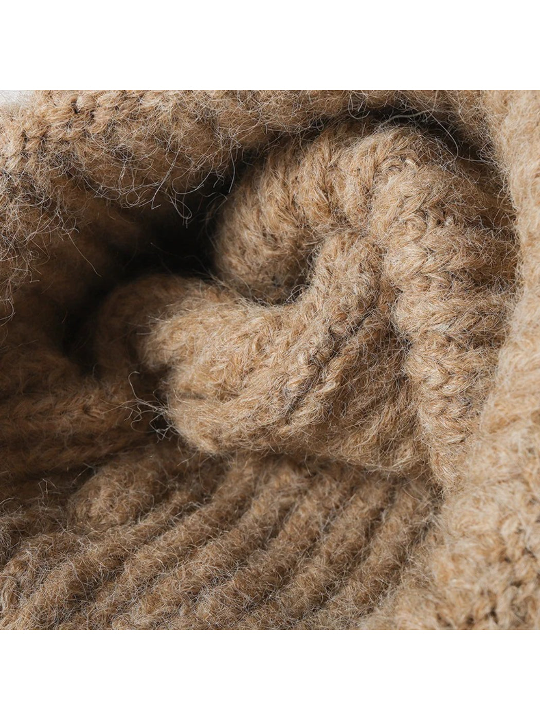 Haila - Heathered Ribbed Cuffed Knit Beanie