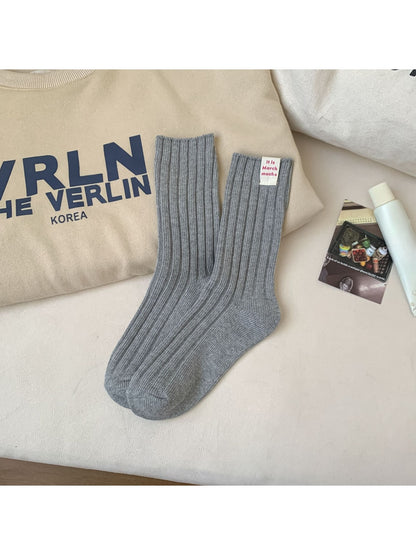 Rufia - Retro Ribbed Detail Crew Socks