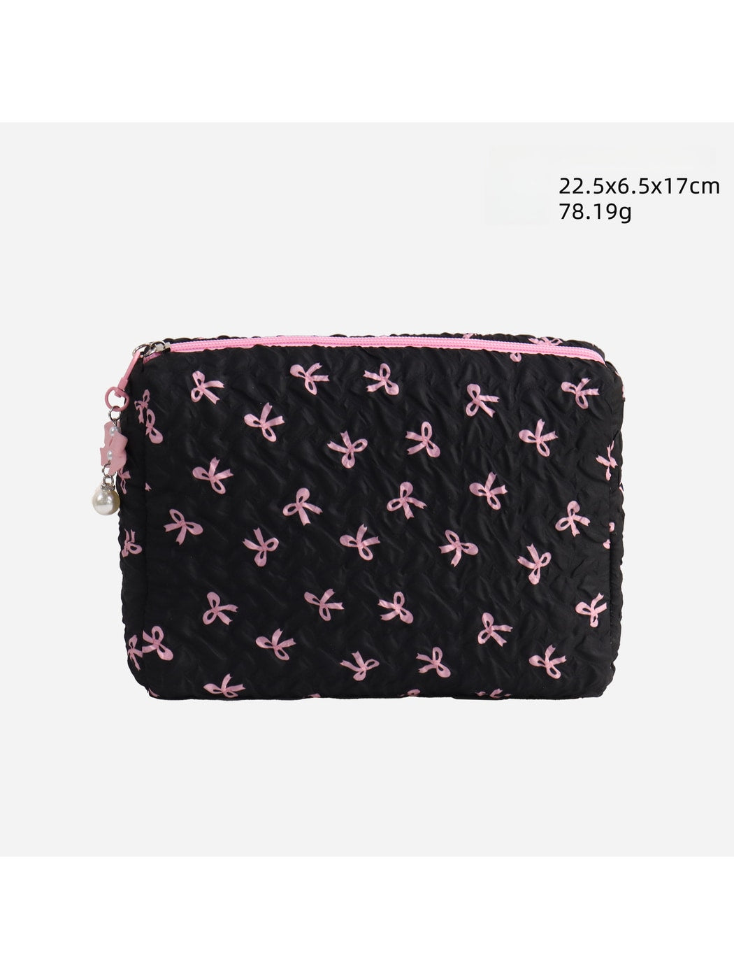 Cosbai - Bow Detail Bucket and Pouch Storage Bag