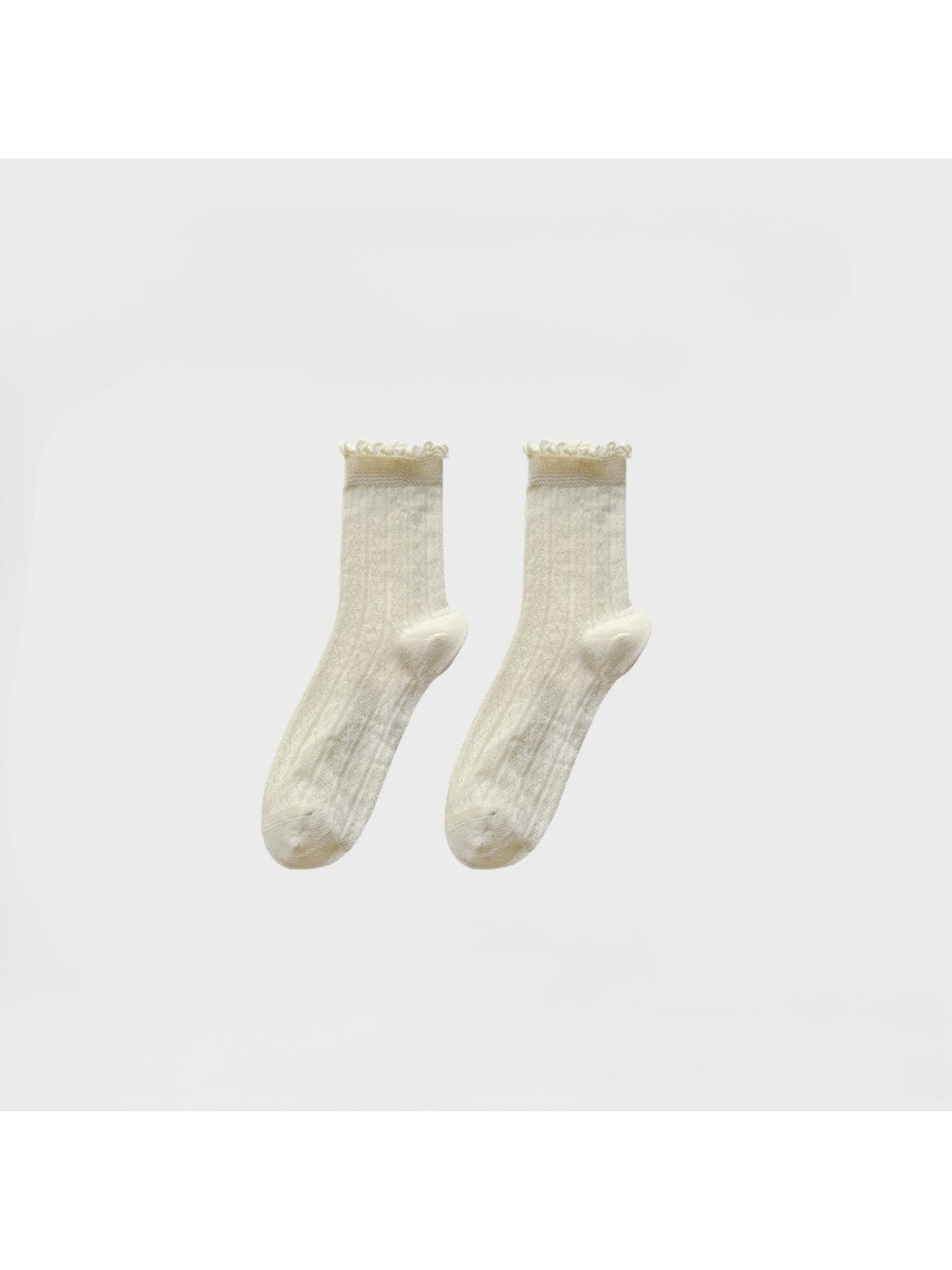 Rufia - Romantic Lace Texture Sheer Crew Socks product image 7
