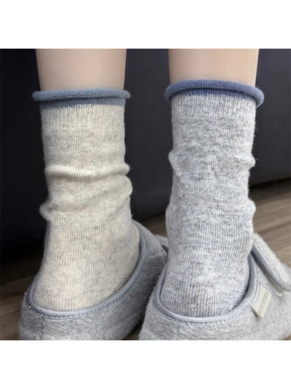 Rufia - Contrast Trim Crew Socks
