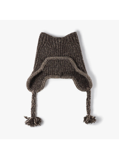 Haila - Foldable Ear Cover Knit Beanie