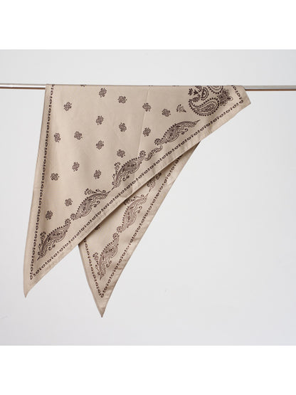 Scarvii - Elegant Printed Border Triangle Bandana