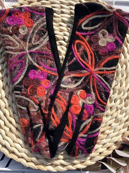 Gloving Boho Embroidered Warm Outdoor Gloves main product view