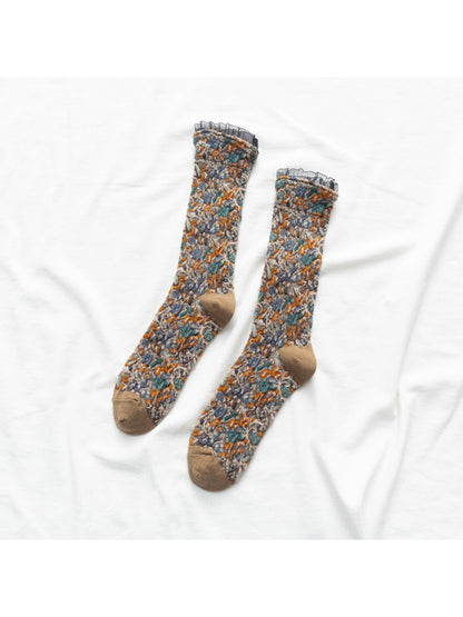 Rufia - Floral Cluster Pattern Crew Socks